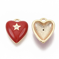 Латунные микропаве прозрачные кубические циркониевые подвески&nbsp;KK-T051-13G-NF