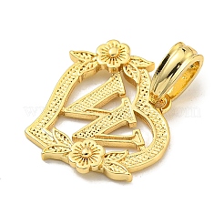 Pendentifs en laiton de coeur&nbsp;KK-I714-04G-W