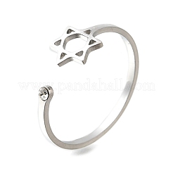 Кольца-манжеты из нержавеющей стали 304 с микропаве из кубического циркония&nbsp;LS-RJEW-S628-02P