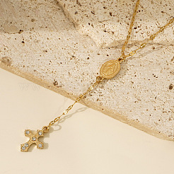 Винтажные четки из нержавеющей стали 306 с кристаллами и стразами.&nbsp;BS0386