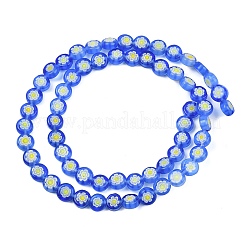 Piatti fili di perline di vetro millefiori tondo mano&nbsp;LK-P010-04