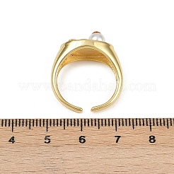 Латунные манжеты с небесно-голубой эмалью&nbsp;RJEW-C139-17B-G