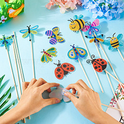 Kits de piquets de jardin décoratifs d'insectes de peinture de diamant de bricolage&nbsp;DIAM-TAC0001-03