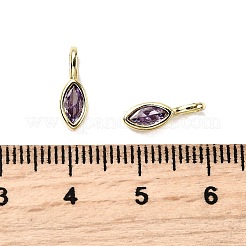 Pferdeauge Messing Micro Pave Zirkonia Charms&nbsp;KK-C134-17B
