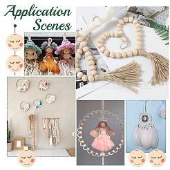 150шт европейские бусины из натурального дерева&nbsp;WOOD-OC0004-31