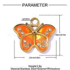 304 Edelstahl-Emaille-Anhänger&nbsp;STAS-A26-03-27
