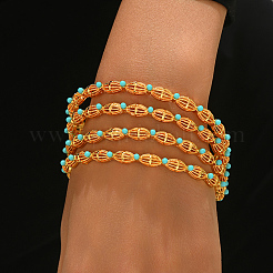 4шт роскошный овальный браслет из цинкового сплава&nbsp;XX0385-3