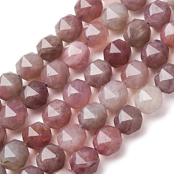 Colliers de perles en quartz rose de Madagascar violet naturel&nbsp;GG-CBABD99-05A