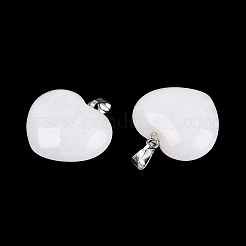 Natürliche weiße Jade Anhänger&nbsp;G-N362-05P-16