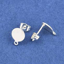 Componenti per orecchini a bottone in acciaio inossidabile 304&nbsp;STAS-K184-02-01S