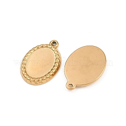 Cabochon-Fassungen für Anhänger aus Edelstahl 304&nbsp;LS-STAS-L303-35G