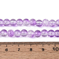 Выпечки нарисованные потрескивание стеклянные бусины пряди&nbsp;X-CCG-S001-6mm-14