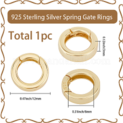 1 шт. 925 кольца-пружинки из стерлингового серебра&nbsp;STER-SC0001-65B