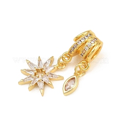 Pendentifs en laiton zircon cubique transparent&nbsp;CU-CBAD306-12G