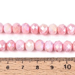 Brins de perles de verre rondelles électrolytiques anti-ternissement&nbsp;EGLA-T021-8mm-17-09