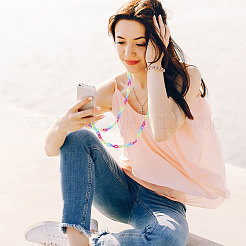 12шт акриловые цепочки для телефона на руку&nbsp;HJEW-PH02159