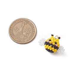 Подвески из стеклянного бисера в виде пчел&nbsp;PALLOY-MZ00939