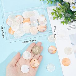 42 шт. 3 стиля подвески из натуральной ракушки капиз и пресноводной ракушки&nbsp;FIND-CN0001-21