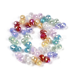 Стеклянные бусины с гальваническим покрытием &nbsp;EGLA-B009-02