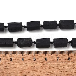 Natürliche schwarze Turmalin Perlen Stränge&nbsp;G-F715-111