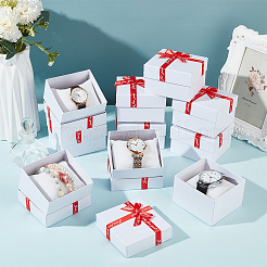 Квадратные картонные коробки для часов&nbsp;CON-WH0086-105B