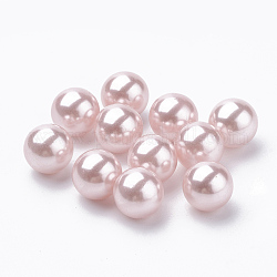 Perles d'imitation en plastique écologique, haut lustre, Grade a, aucun perles de trou, ronde, blush lavande, 12mm