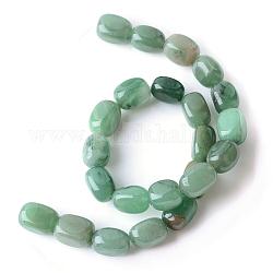 Chapelets de perle verte d'aventurine naturel, pépites, pierre roulée, 16~18x12~14x11~14mm, Trou: 1.5mm, Environ 23~24 pcs/chapelet, 15.7 pouce