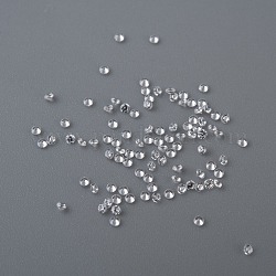 Cabochons zirconi, grado a, sfaccettato, diamante, chiaro, 1mm