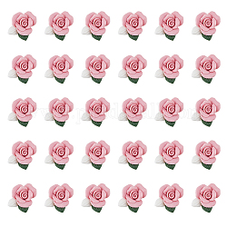 Hobbiesay фарфоровые кабошоны ручной работы, Китай глиняные шарики, цветок, розовые, 23~25x20.5~21x10~11 мм, 30 шт / коробка