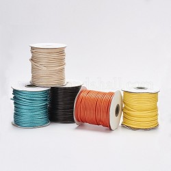 Cordón de poliéster encerado coreano ecológico, color mezclado, 0.5mm, aproximamente 174.97yards / rodillo (160 m / rollo)