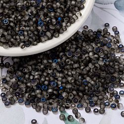 Perles rocailles miyuki rondes, Perles de rocaille japonais, 8/0, (rr4556) azuro mat, 3mm, Trou: 1mm, environ 2111~2277 pcs/50 g