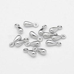 Ccb fascini di plastica, drop extender catena, lacrima, platino, 11x4mm, Foro: 1 mm