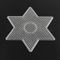 Étoiles abc plaques en plastique utilisés pour les perles à repasser 5x5mm diy, clair, 164x143x5mm