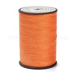 Ficelle ronde en fil de polyester ciré, cordon micro macramé, cordon torsadé, pour la couture de cuir, corail, 0.45mm, environ 174.97 yards (160 m)/rouleau