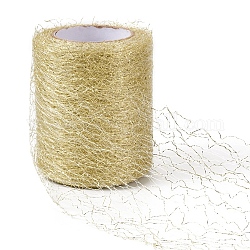 Rubans de maille déco, tissu de tulle, Tissu à carreaux en tulle pour la fabrication de jupe, kaki foncé, 3~3-1/8 pouce (75~78 mm), 20 verges / rouleau