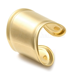 Semplici 304 bracciale rigido da donna in acciaio inossidabile, onda, oro, diametro interno: 2-1/8 pollice (5.5 cm)