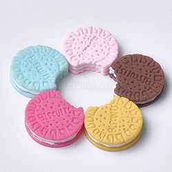 Resin Decoden Cabochons, Biscuit, Mixed Color, 26~27x24~25x6~7mm