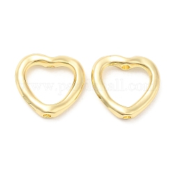 Telai in lega di perline, cuore, oro chiaro, 19x20x5mm, Foro: 2 mm