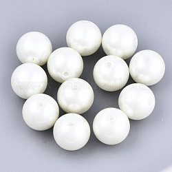 Perlige Glasperlen, gefärbt, Hälfte gebohrt Perlen, perlig, Runde, alte Spitze, 1/2 Zoll (12 mm), Bohrung: 1.5 mm