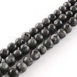 Labradorita natural hebras de perlas reronda, 12mm, agujero: 1.5 mm, aproximamente 33 pcs / cadena, 15.3 pulgada