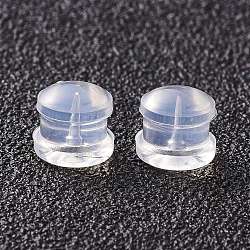 Auricolari in silicone, schienali orecchino, per fare orecchini orecchino, chiaro, 5.5x5mm, Foro: 1 mm