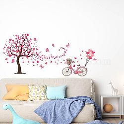 Selbstklebende Wandaufkleber aus durchscheinendem PVC, Wasserfeste Aufkleber für die Wanddekoration im Wohnzimmer und Schlafzimmer, Baum, 900x390 mm, 3 Blatt/Set.