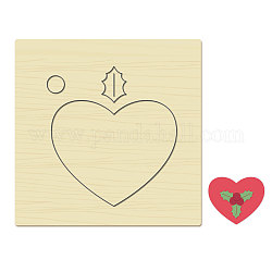 Wood Cutting Dies, with Steel, for DIY Scrapbooking/Photo Album, Decorative Embossing DIY Paper Card, Heart Pattern, 10x10cm