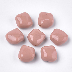 Acryl-Perlen, Nuggets, Orangerosa, 23.5x23x12.5 mm, Bohrung: 2.5 mm, ca. 125 Stk. / 500 g