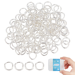 Dicosmetic 150 pieza 925 anillos de plata de ley anillos de salto abiertos de 4 mm conectores de anillo pequeños conjunto de anillos divididos cierres de conexión circular accesorios para hacer joyas para manualidades diy, diámetro: 4mm