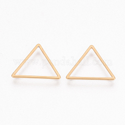 304 Stainless Steel Linking Ring, Triangle, Golden, 20x22.5x0.8mm