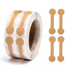 Selbstklebende Kraftpapier-Geschenkanhänger, Klebeetiketten, Navajo weiß, tag: 42x11mm, 500pcs / roll