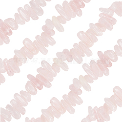 Beebeecraft 1 нить натуральный розовый кварц бусины нити, самородки, 13~22x6~9x4~9 мм, отверстие : 1 мм, около 60 шт / нитка, 15.7'' (39.88 см)