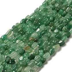 Chapelets de perles en aventurine vert naturel, pépites, 7~14x4~8x4~7mm, Trou: 1mm, Environ 44~50 pcs/chapelet, 38.5~39.5 cm