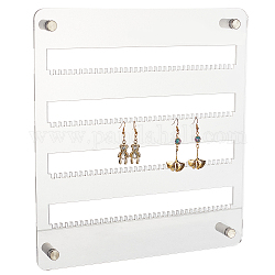 NBEADS Hanging Jewelry Organizer Display, 152 Holes Wall Mounted Jewelry Organizer Display Clear Acrylic Earring Display Stand Rack for Earring Necklace Bracelet, 30x27cm